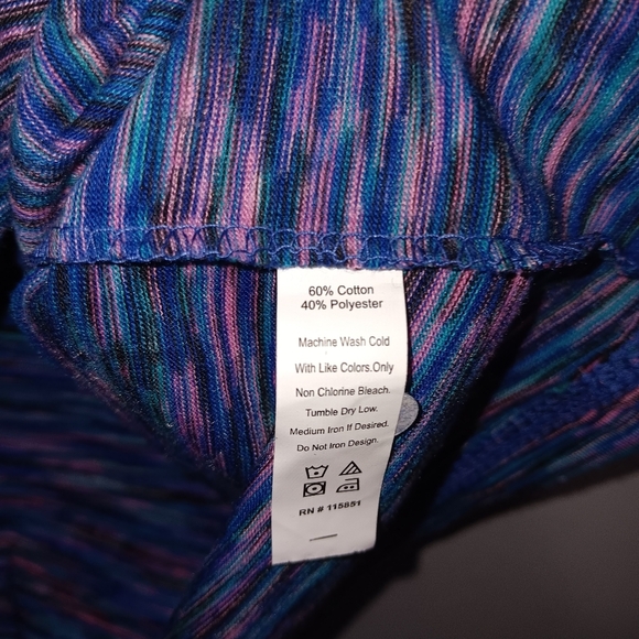 Beverly hills women's athletic top size M short sleeve multi-color pink and blue - Picture 3 of 4